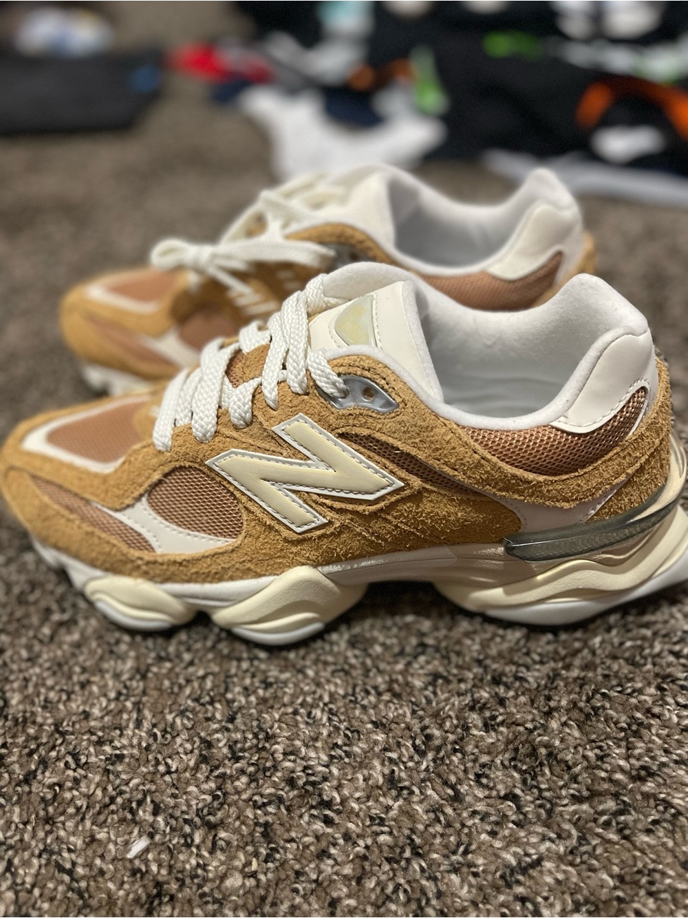 New Balance Tan & Cream Athletic Sneakers